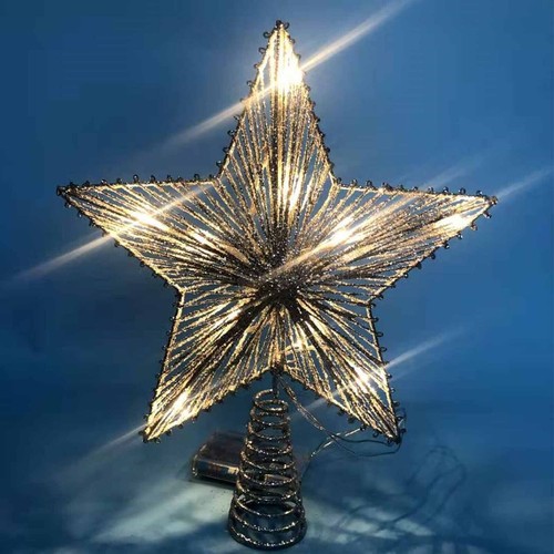 Christmas Tree Topper Star Shape with LightVintage Tree Topper Decoration Gift - Picture 4 of 20