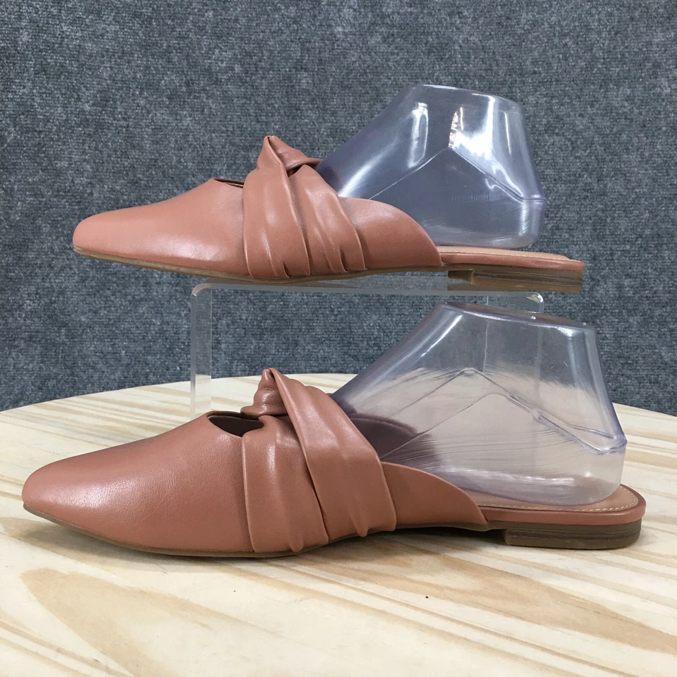 Sandalias Old Navy para mujer 11 beige puntiagudas torcidas mulas sin cordones planas cómodas Foto 2 de 4