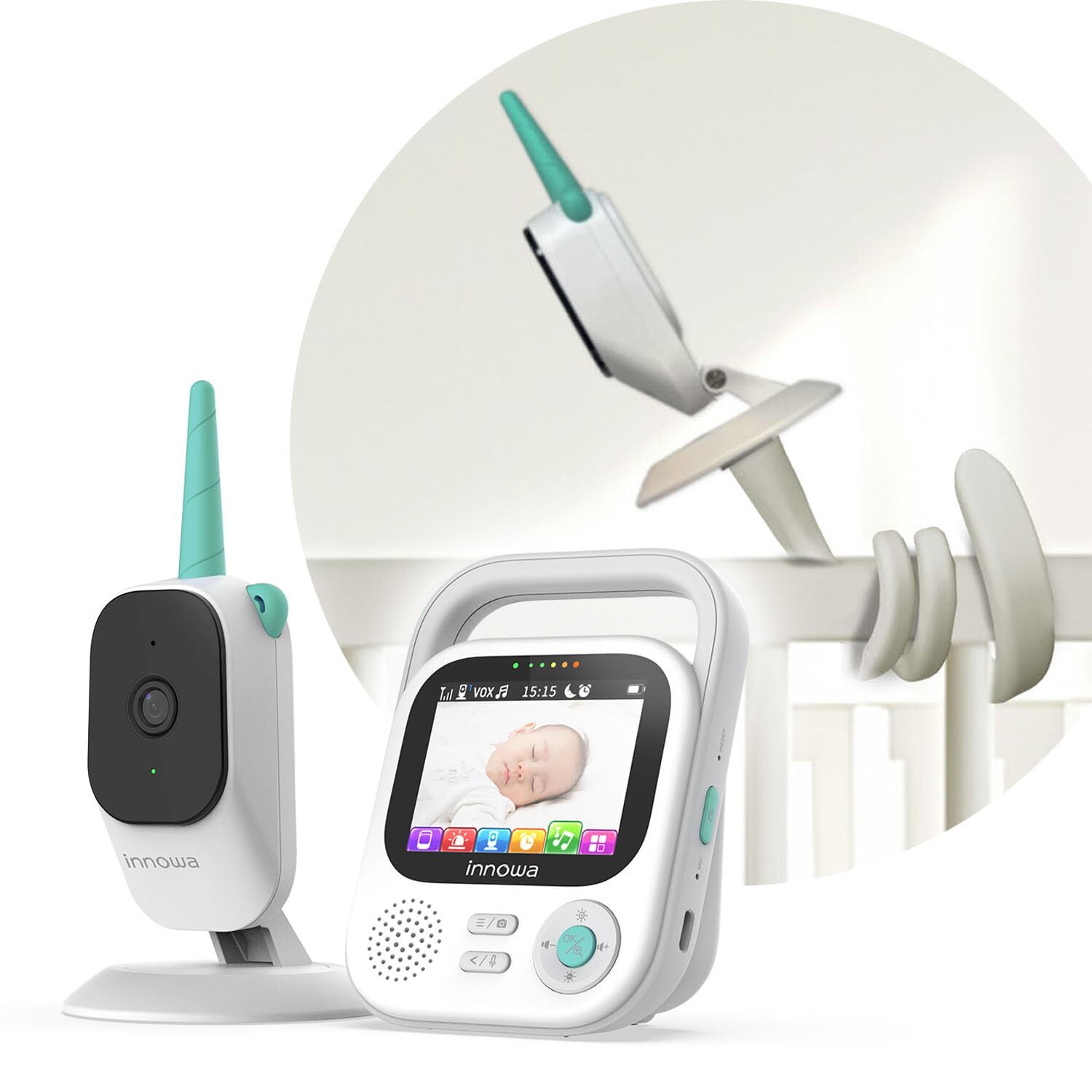 | Baby Monitor Camera and Night Vision with 2K QHD Camera - Sound Alert, Moti...