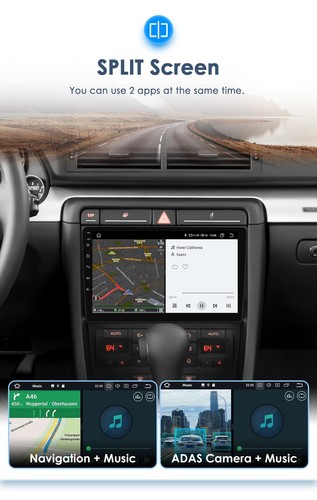 9" Android 13 Apple Carplay Car Stereo Radio GPS Wifi Navi For Audi A4 2000-2009 - Picture 16 of 20