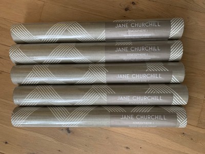 Jane Churchill Atmosphäre I Ultra Tapete x5 NEU Geometrisch J152W-05 Zinn