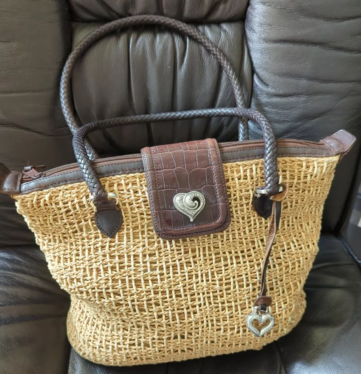 Brighton Straw Or Raffia Handbag Purse Brown - $34 (57% Off Retail) - From  Rachael