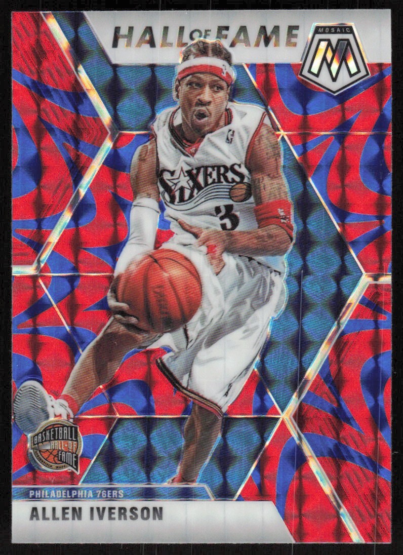 2019-20 Panini Mosaic Reactive Blue Allen Iverson Philadelphia 76ers #287