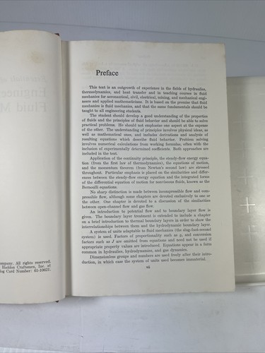 Essentials of Engineering Fluid Mechanics Olson 1961 Vintage Book Hardcover - Picture 7 of 15
