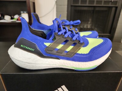 BWT Adidas Ultra boost 21 Purple Green Athletic Running Training Shoes sz 8