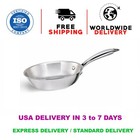 Alda Triply Stainless Steel Frying Pan Fry Pan Skillet 22cm Induction Compatible