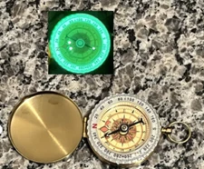 Luminous Pocket Brass Watch Style Military Army Compass Outdoor Camping Keychain