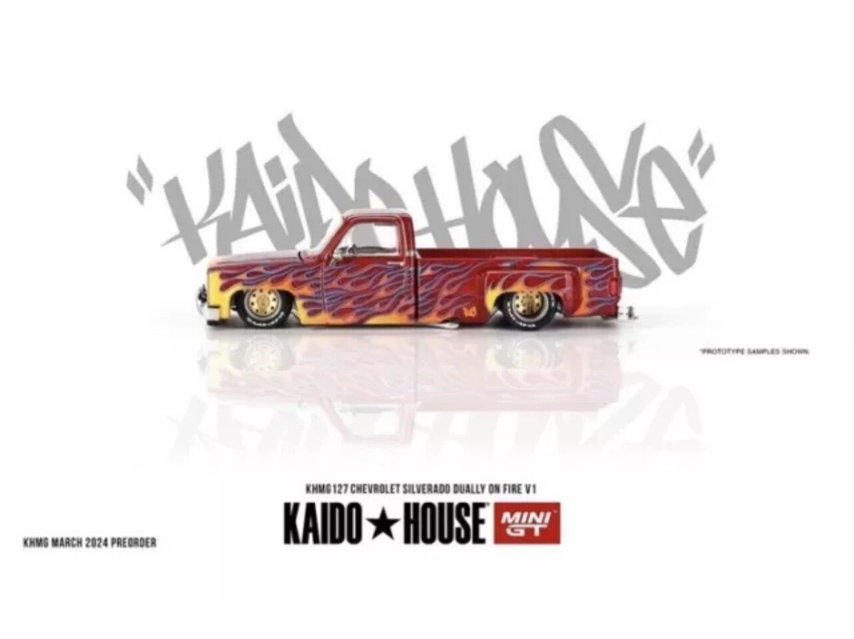 街道ハウス CHEVROLET SILVERADO FIRE (チェイス) CHASE CAR 1/64 Kaido House x Mini GT Chevrolet Silverado