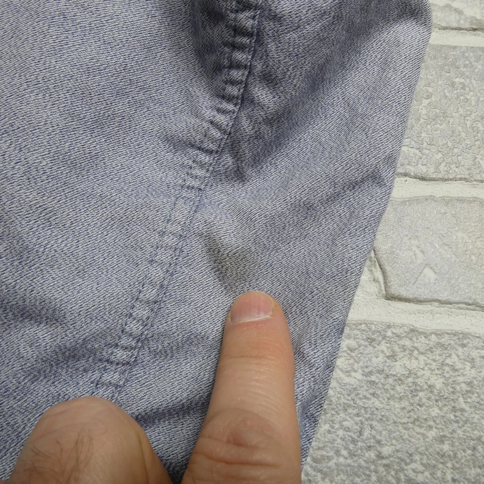 MOODS OF NORWAY 衬衫男式大号蓝色柔软棉法兰绒纽扣长袖 — 第 4/4 张图片