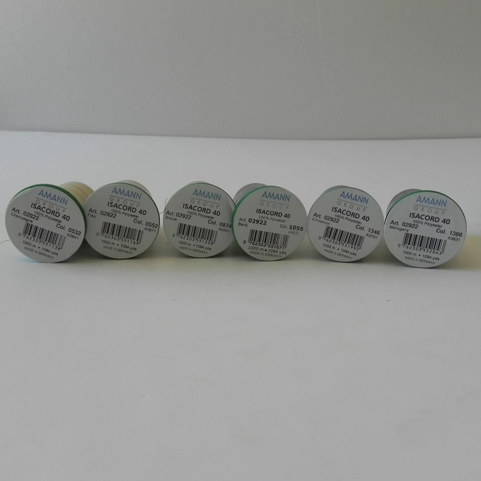 Amann Isacord 40 100% Polyester Lot of 6 Brown Shades 1000M - Image 2 of 4