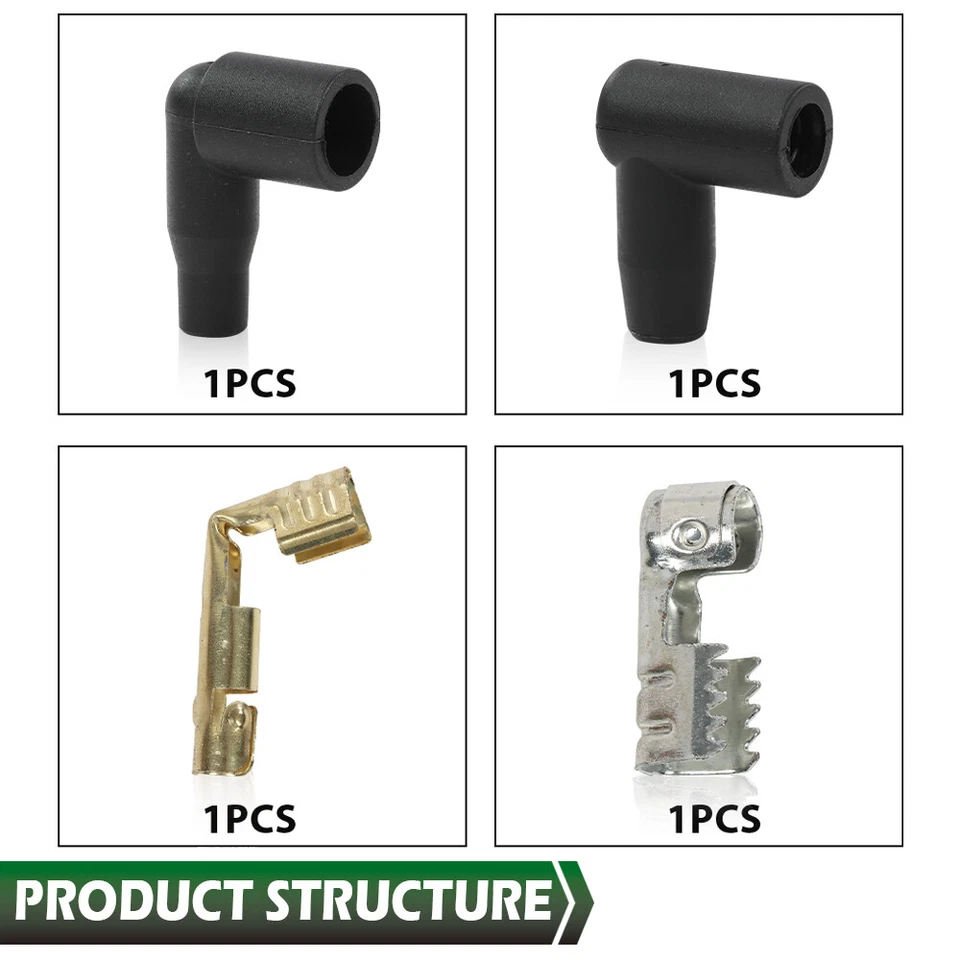 8PCS Fit For Silverado 1500 Tahoe GMC Square Ignition Coil & Spark Plug & Wires - Image 3 of 4