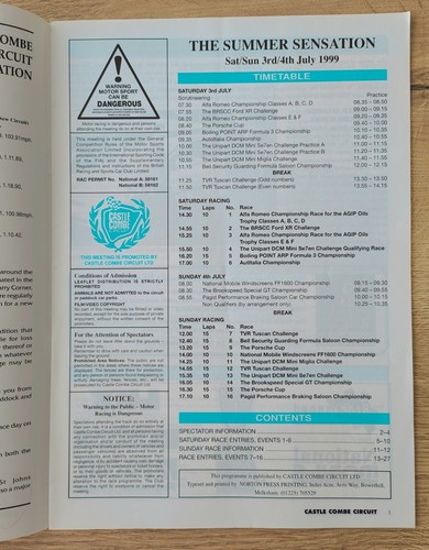 Castle Combe Motorsport Programmes - 1960 to 2020 - BTCC, F2, Historic F1 & F3 - Picture 9 of 19