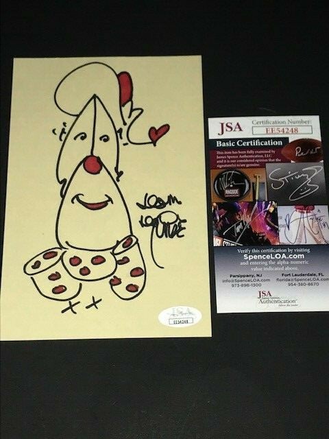 Dom Deloise Personally Drawn Cartoon  Autographed Item (JSA)