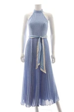 Zimmermann Super Eight Polka Dot Crepe Midi Dress / Blue