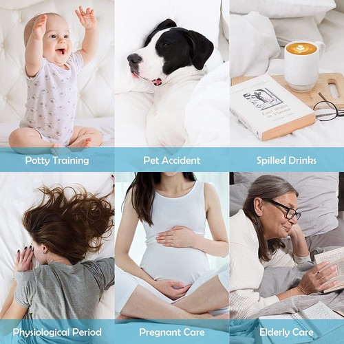 100% Waterproof Mattress Protector Bamboo 3D Air Fabric Deep Fitted Pocket Cover - Picture 7 of 8