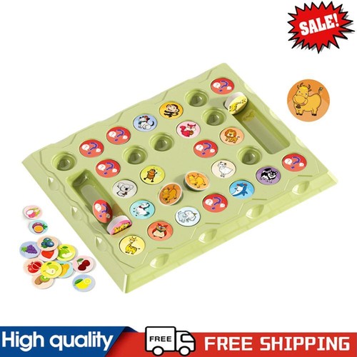 Two-Player Animal Flip Chess Flip Card Game for Activity Holiday Birthday Game #