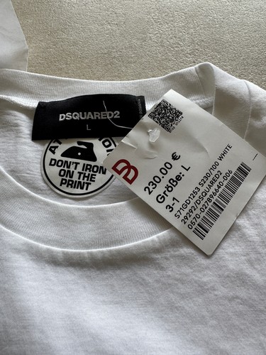 Dsquared Shirt weiss Dsquared2 Gr. L Love Print NEU OVP - Bild 3 von 5