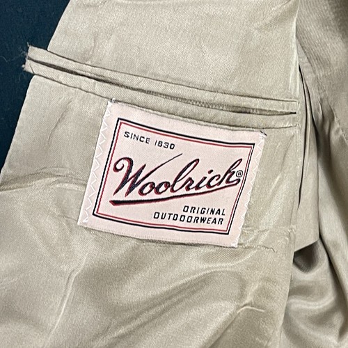 Woolrich Green 100% Wool Blazer Coat Jacket Mens Long Sleeve VTG Size 38R - Picture 12 of 17