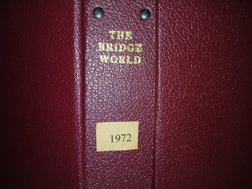 1972 The Bridge World Bound in Bridge World HC Binder 11 Months Missing December - 第 1/12 張圖片