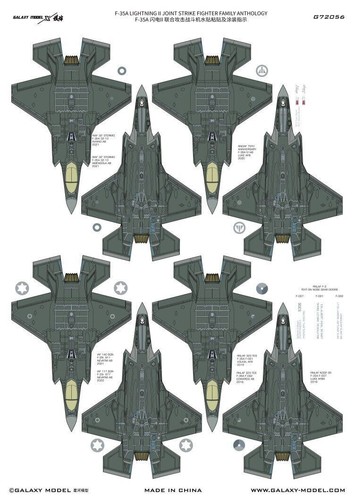 1/72 F-35A Lightning II Family Anthology Decals & Mask for Tamiya 60792 Model - 第 5/11 張圖片