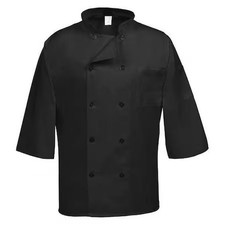 FAME (A DELTA PLUS GROUP COMPANY) 83219 Chef Coat,C10P-3/4 Sleeve,Black,SM