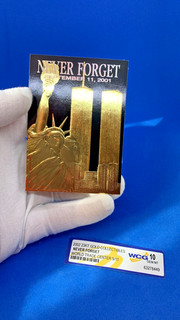 TARJETA ORO 23KT ED LIMITADA World Trade Center 9/11 Original 23K Gold Card