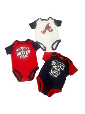 #ad #ad Lot Of 6 9 Months Atlanta Braves One Piece Snap At Bottom $9.00