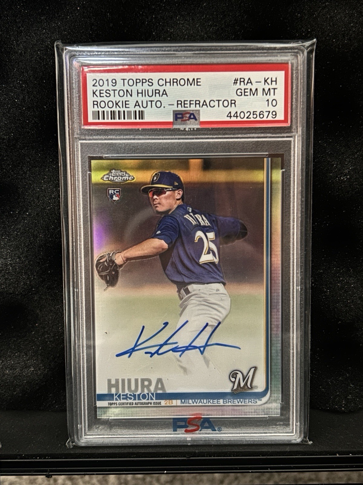 2019 Topps Chrome - Rookie Autographs Keston Hiura #RA-KH Refractor /499