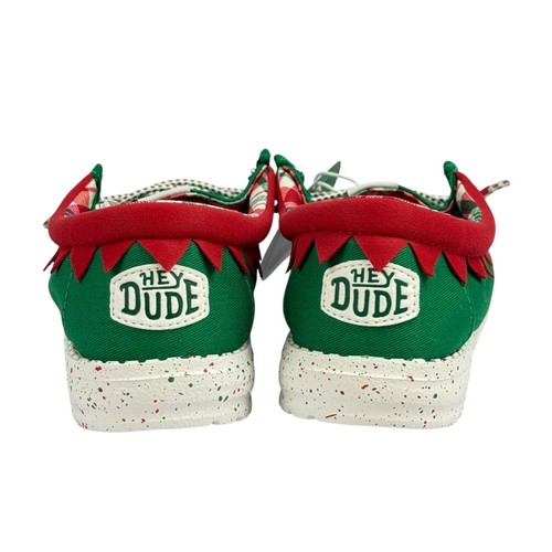Hey Dude Little Kids 12 Wally Holiday Elf Canvas Freizeit Slipper Schuhe - Bild 6 von 9