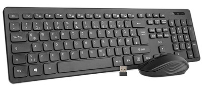 Rii Tastatur Maus Set kabellos, Funktastatur mit Maus, Wireless Keyboard and