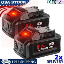 2x For Milwaukee for M18 8.0AH Battery Lithium-ion Extended Capacity 48-11-1860