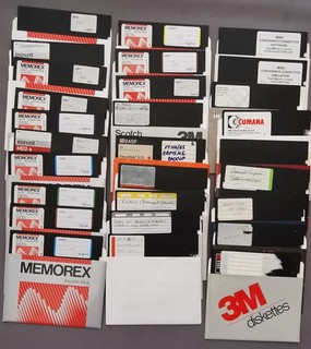 28x Vintage used 360Kb 2S/2D Floppy Disks from Various Manufacturers