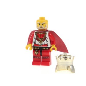 1x Lego Minifigure Castle Kingdoms Lion King Crown Cloak 10223 7188 cas486