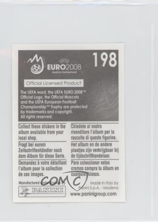 Carte Luca Toni UEFA EURO 2008 Panini Ultra Acétate #216 - Notée PSA 9 - Rookie Acétate