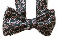 Silk Bow Tie "Nantucket" - One-of a Kind, Handmade - Pre-tied or Self-tie