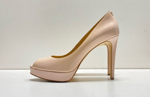 Michael Kors MK Platform Peep Toe Beige Pumps Heels Women 9.5