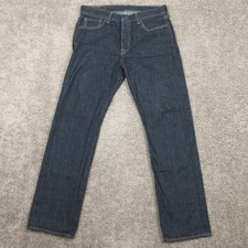 Levis Jeans Mens 30x30 Blue 501 Button Fly Original Straight Dark Denim Pants
