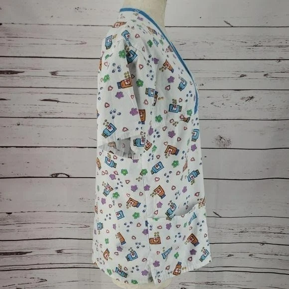 Blusa esfoliante médica feminina Beverly Hills decote em V pequena - Imagem 2 de 4