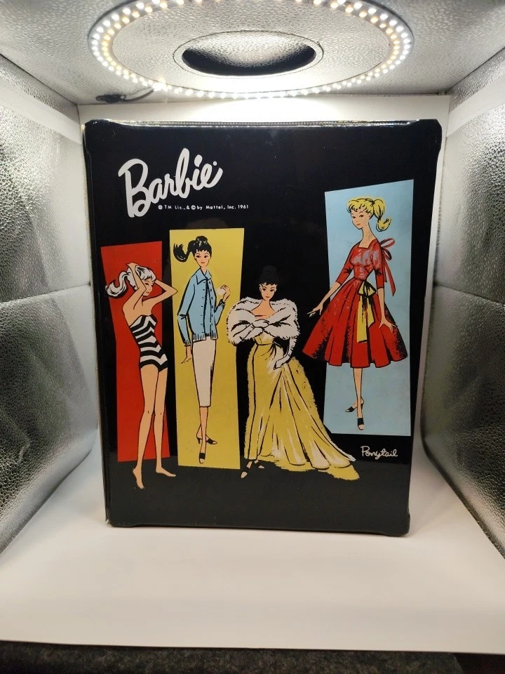 1961年 お値下げバービー ビンテージ 日本 Etsy - case storage Barbie 収納ケース黒 ドールケース クリアファイル