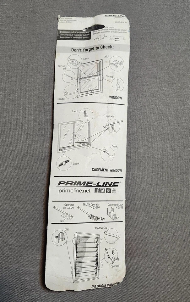 Nuevo Operador Ventana Izquierda PRIMELINE H 3568,9-1/2" L Foto 2 de 4