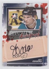 2011-12 ITG Enforcers Auto Jeff Odgers #A-JO Auto 9cb
