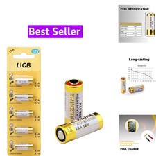 A23 23A 12V Alkaline Battery 5-Pack