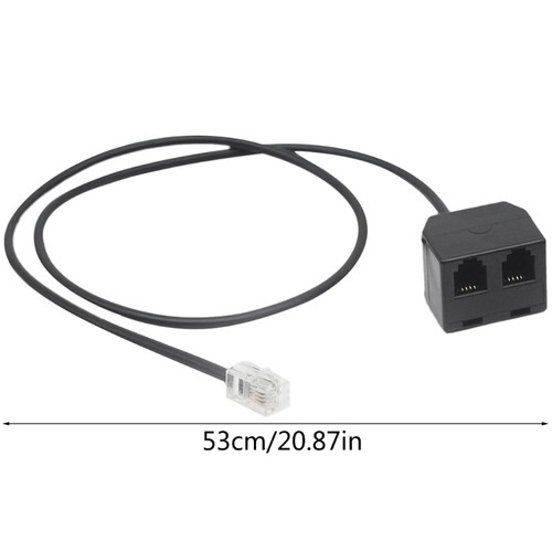 RJ9 4P4C Male To Dual Female Ports Connector Telephone Adapter Splitter - Afbeelding 8 van 8