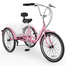 SUNYRISY Adult Tricycles 7 Speed Women Men Trikes 20" 3 Wheel Bikes Cruise Trike