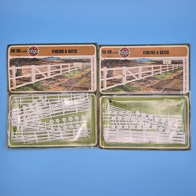 AIRFIX OO/HO Railway Fencing & Gates Model Kit Trackside Accessories SET OF 2