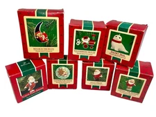 Lot of 7  Hallmark Keepsake Ornaments Vintage Christmas Collection Assorted 80s