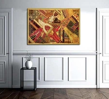 60' Christmas Gift Home Wall Hanging Wall Covering Tapestry Patchwork Embroidery