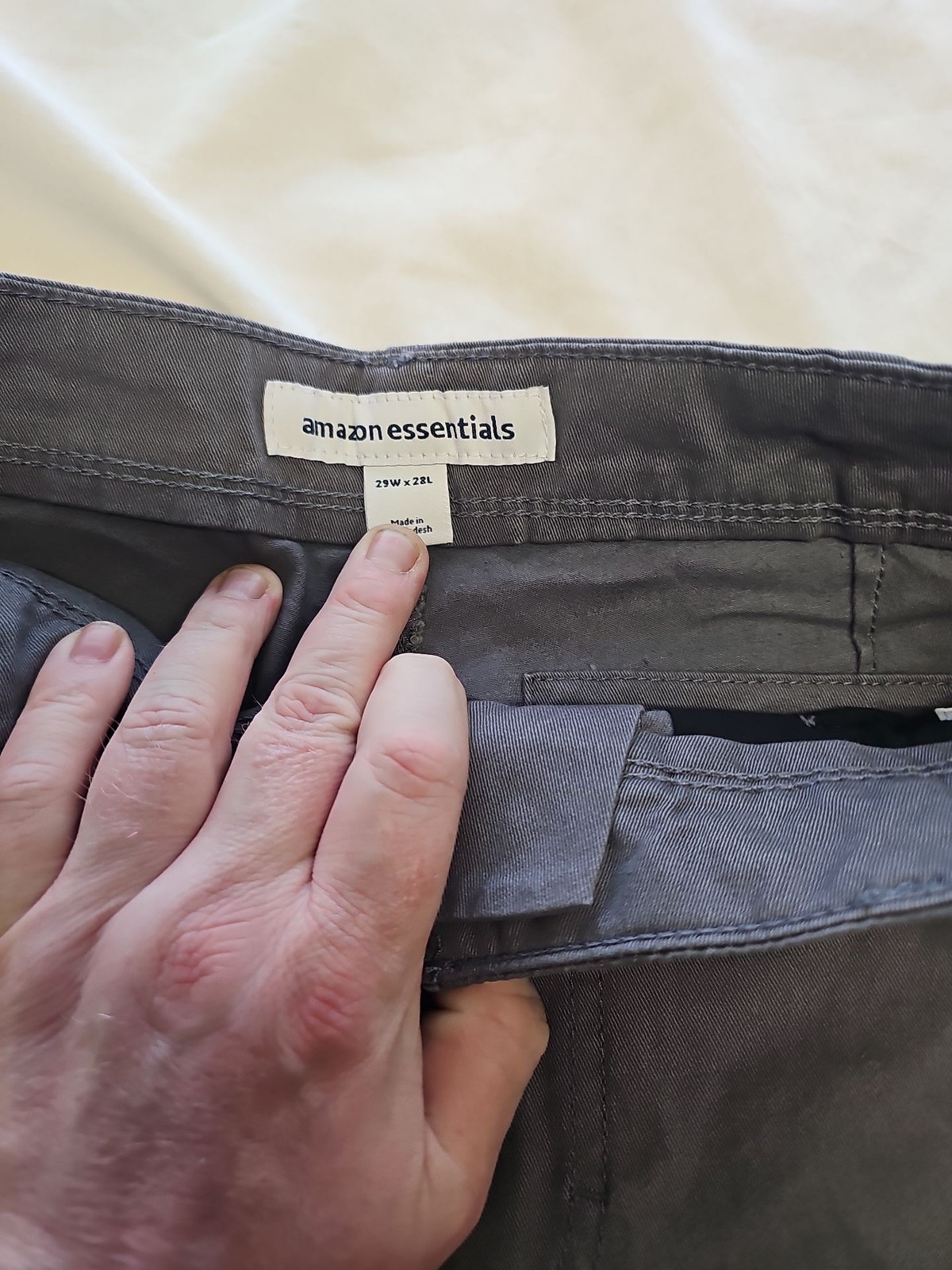 Amazon Essentials Men's Straight-Fit Cargo Pants Gray 29W x 28L  C481 image 2