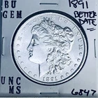 1891 BU GEM MORGAN SILVER DOLLAR UNC MS+++ U.S. MINT RARE COIN 6847
