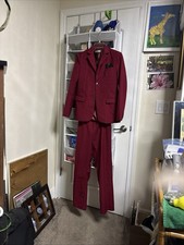 Boys Formal Red Suit 2 Pieces Set Size 16